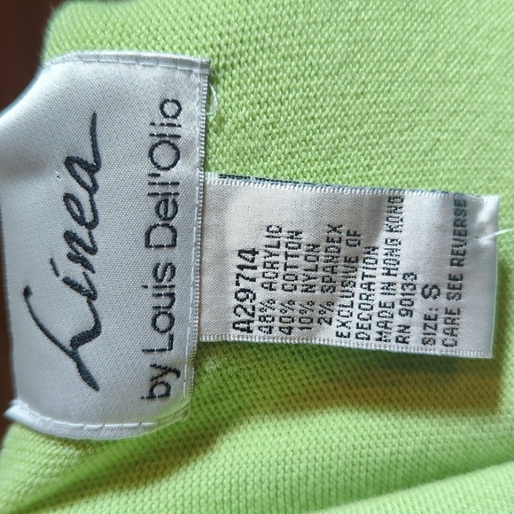 New Green Cardigan Louis Dell'Olio Pistachio Knit Jacket Paillettes Accents Sz S - Picture 6 of 8